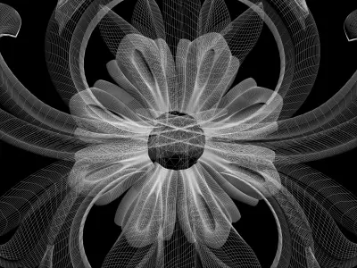 Wall decor flowers with leaves for milling CNC machines 3D print model