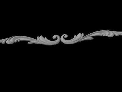dekor golden ornate frame 3D model