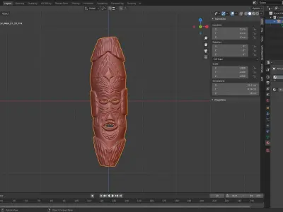 African Mask 07  3D print model