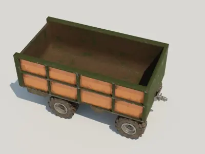 Container truck 3D model Low-poly 3D model