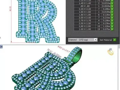 necklace rolls royce car 3D print model