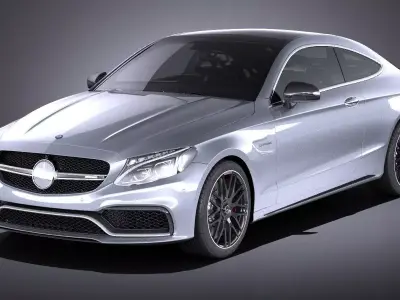 Mercedes-Benz C63 AMG Coupe 2017 VRAY 3D model