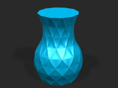 Cups and vases - creased surface 3D print model