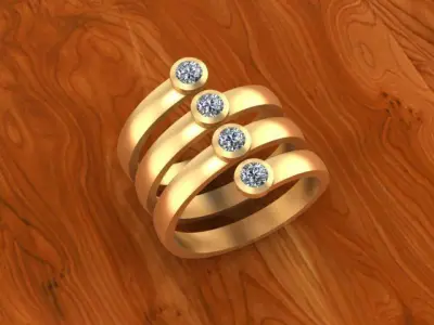 Spiral Ring 3D model