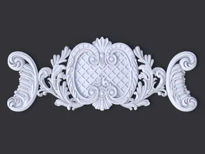 Central decor ornament for furniture 3D model 885