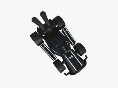 Cartoon Kart I09 Black - Vehicle Racing Design Low-poly 3D model