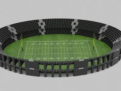 American Football Stadium Low-poly 3D model shop