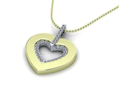 pendant HEART 2 3D print model