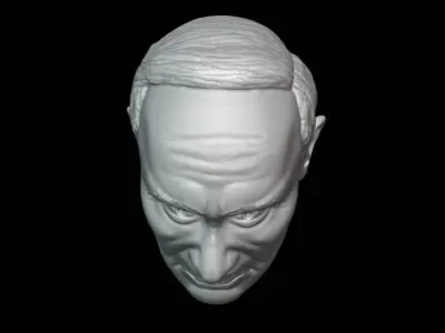 Vladimir Putin Head detailed 3D printable 3D print model
