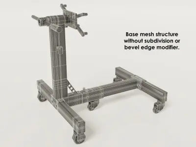 3D model of an engine stand with PBR textures 3D model