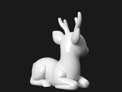 Deer Lying Pose 3D print model