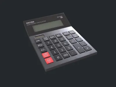 Calculator Low-poly 3D model