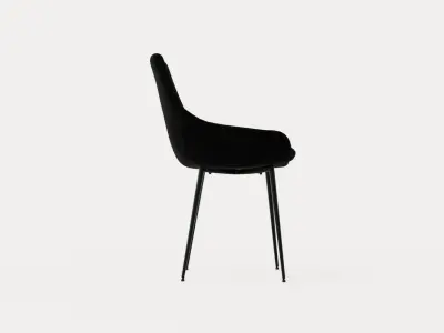 Alsarp Kitchen Chair Black Low-poly 3D model