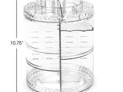 White Askins Rotating Cosmetic Organizer 3D model