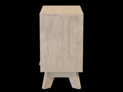 Cabinet wooden 02 Low-poly 3D model