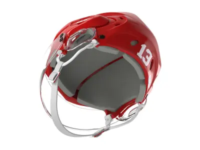 Hockey Helmet Detroit Red Wings 3D model