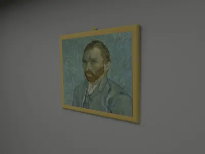 Van gogh wall frame Free low-poly 3D model