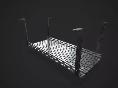 Modular Overhead Industrial Cable Tray Low-poly 3D model