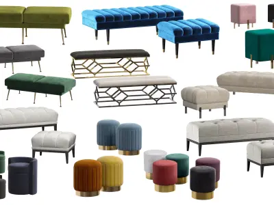 DECORATION  POOF SET 10 in 1 3D model