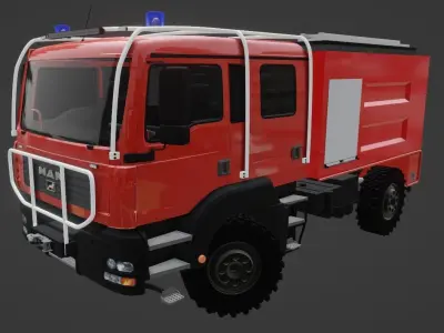MAN TGA Firetruck 3D model