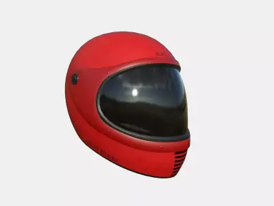 Motorcycle Helmet 06 Red - Character Fashion Design Low-poly 3D model