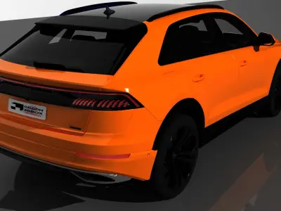 Audi Q8 full textures 3D model
