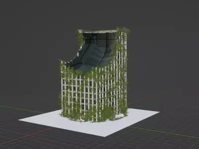 Apocalyptic Building  Free 3D model