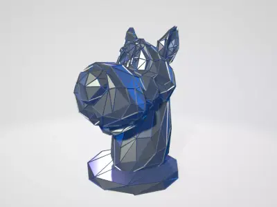 ScoobyDoo bust WIREFRAME VORONOI WIREMESH MESH 3D print model