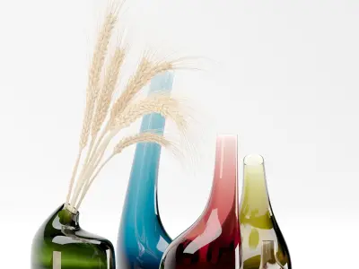 Decorative glass vase 3D model