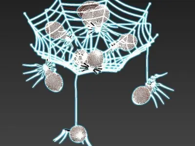 divinare-1308-02-pl-8 spider chandelier 3D model