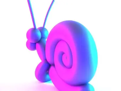 Green Snail Balloon Decoration Props Second Life toy 3D print model