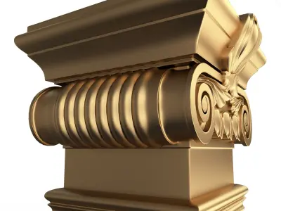 Carved Capital 0302 Low-poly 3D model