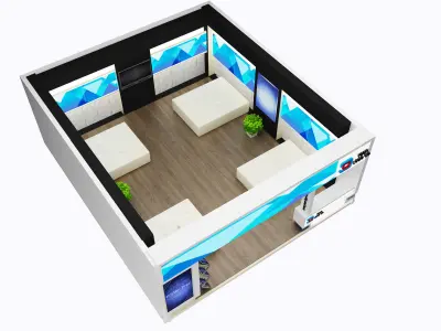 Booth Exhibition Stand a412d  3D model