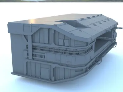 Sci Fi structures kitbash 3D model
