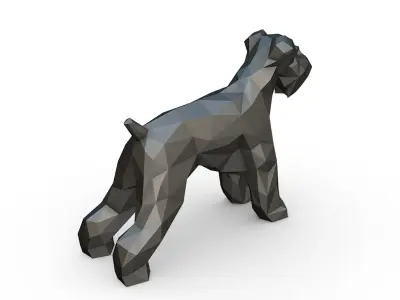 Schnauzer dog figure 3D print model