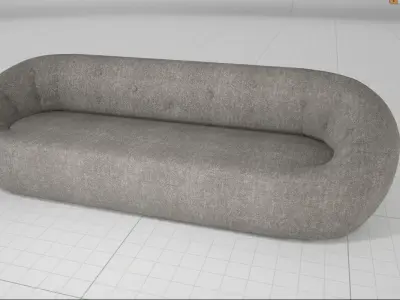 Capsule Sofa Ceres UE4 Low-poly 3D model