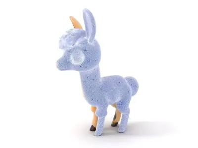 Charming Alpaca Plush model pack Low-poly 3D model