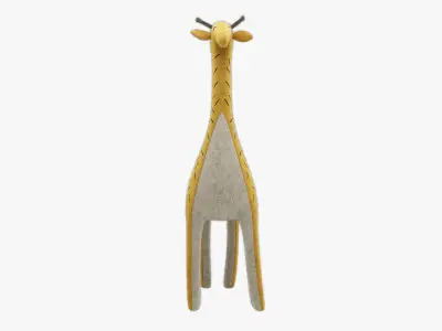 Carapau KUBO KIFFA Stuffed Toy Giraffe Low-poly 3D model