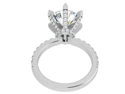 Peg Setting Round Diamond Ring 4306 3D print model