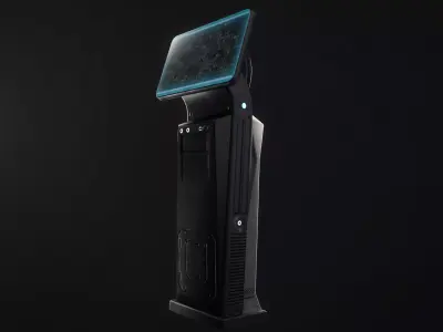 Sci-fi information panel 3D model