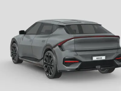 Kia EV6 GT-Line 2025 Low-poly 3D model