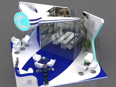 Aviation Exhibition Stand 3D model