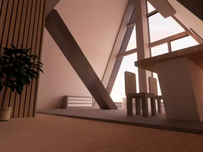 A Frame Cabin 3D model