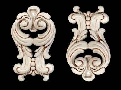 Classic carved 004 3D model