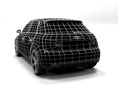 AUDI A1 5DOOR LOWPOLY Low-poly 3D model