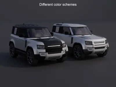 Generic Luxury SUV 9 Low-poly 3D model