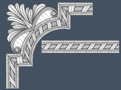 Molding Corner 3D model 4