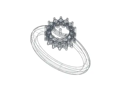 LEIDE PEARL RING 3D print model