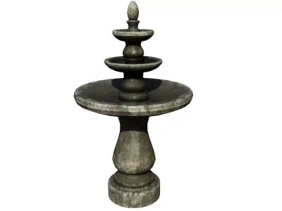 Medieval Fountain Low-poly 3D model