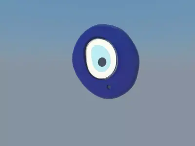 Blue Bead Amulet Free low-poly 3D model